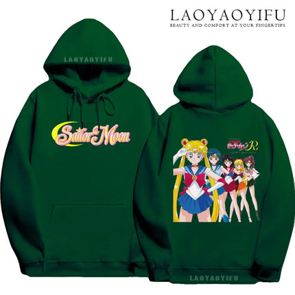 Cute Gift Sailor Moon Hoodie Casual Streetwear Harajuku Ladie Streetwear Tops Kawaii Drop Sleeves Hoody Unisex Clothing Pullover
