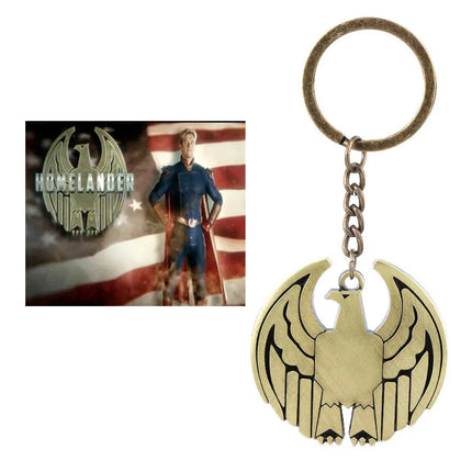 New The Boy Letter Keychains Red The Seven Hero Homelander High Quality Logo Alloy Keyring Men Car Accessories