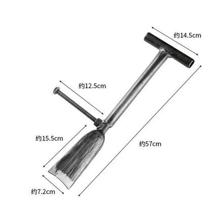 Manganese Steel Tree Digging Thickened Large Shovel Digging Pit Farm Tools Shovel with Foot to Move Seedlings Long Shovel