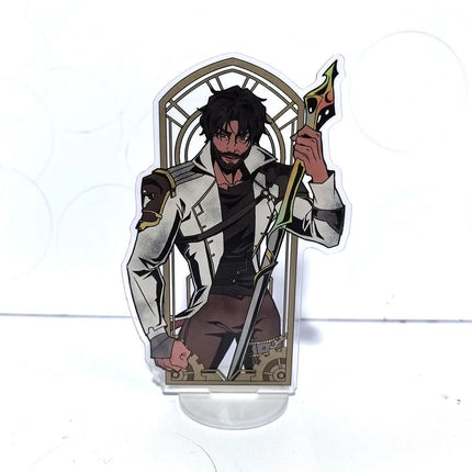 Hot League of Legends Arcane Game Peripherals Acrylic Stand Aso the King of Man the Sword Saint Desktop Display 15CM Collection