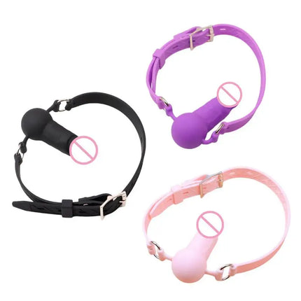 Double Ended Mouth Plug Dildo Gag Sex Toys Open Mouth Bondage Silicone Penis Adults Woman Couples Games Juguetes Sexuales 18+