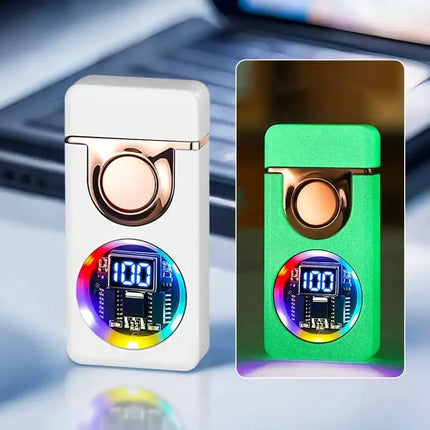 2025 Voice Controlled Ignition Gas Lighter 4 Ignition Methods Battery Display Open Fire Switching Jet Fire USB Electric Lighters