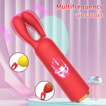 Female Clitoral Vibrator G-spot Nipple Rabbit Ear Dildo Stimulator 10 Vibration Modes Massager Adult Couple Female Flirting Use