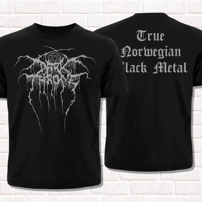 True Norwegian Black Metal T Shirt Darkthrone Logo Black T-Shirt Rock Punk Top Print Cotton Short Sleeve High Street Tees Unisex