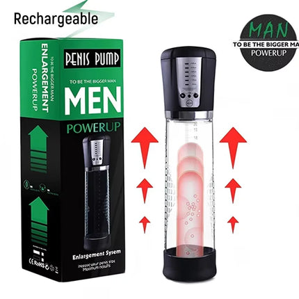 Electric Penis Enlarge Vacuum Pump With 4 Suction Intensities Penis Enlargement Extend Pump Air Pressure Device Sex Toys For Men