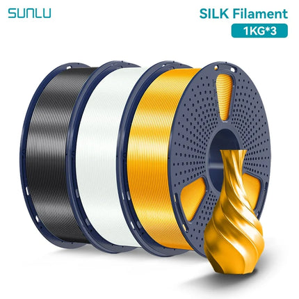 SUNLU 3KG 3D Printer Shiny Silk PLA Filament 1.75mm 1000g 3D Printer Neatly Wound 3D Filament for 3D Printer& 3D Pen