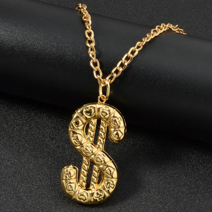 1 Women's Fashion Pendant Necklace Hot Selling Hip Hop Punk Dollar Symbol Pendant Necklace Versatile Classic Jewelry Gift