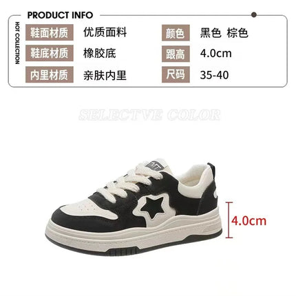 Fashion Casual Star Sport Loafers Women Chunky Sneaker Outdoor Comfort Soft Bottom Anti-slip Board Loafers Athletic Shoes