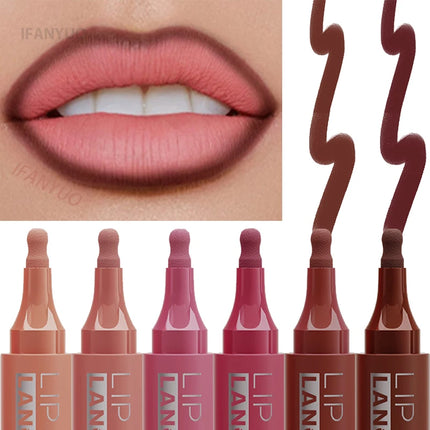 Gourd Nib Liquid Lipliner Pen Matte Waterproof Plumping Stain Quick-dry Lipstick Natural Lip Liner Marker Outline Contour Makeup