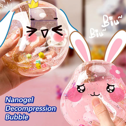 Double-Sided Nano Tape for DIY Craft, Bubble Blowing Pinch Toy, High Adhesive Colorful Reusable, Non-Marking.