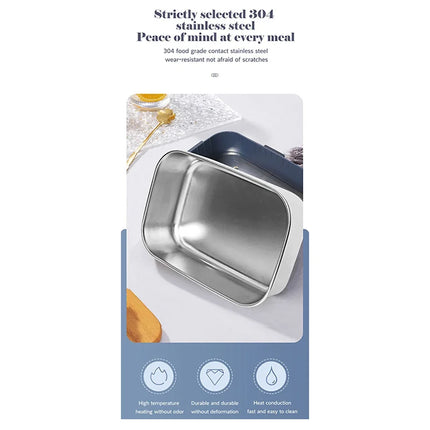 B15C EU Plug Portable Home Heating Insulated Lunch Box Electric Stainless Steel Liner With Insulation Bag
