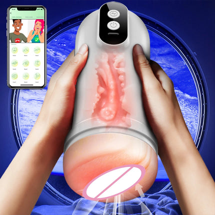 Male Masturbation Cup Artificial Vagina Pocket Pussy Automatic Vibrating Blowjob Oral Masturbator Onahole Adult Sex Toys 18+