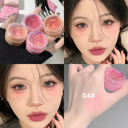 Airy Blush Clay Pigmented Powdery Cream Blusher DaimAnpu Long-Lasting Tender Look Uplifting Color Matte Girlish Blush