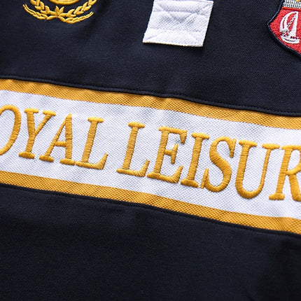 New men's polo shirt Europe America Royal leisure advanced pure cotton high-end embroidery luxury refined top original design