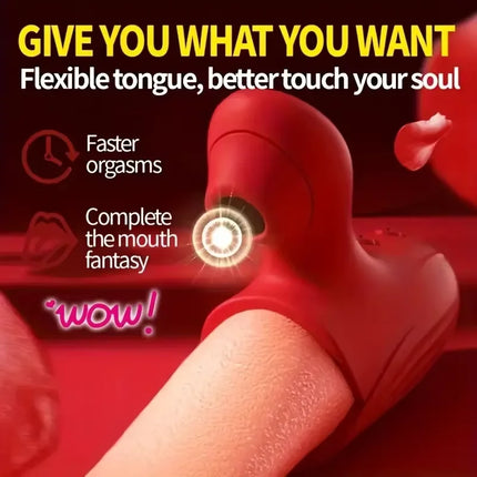 Powerful Tongue Vibrator Female Licking Clitoris Nipple Stimulator Sucking Vagina Massager Masturbation Sex Toys for Women 18+