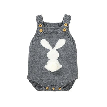 Newborn Baby Bodysuit Knit Infant Boys Girls Jumpsuit Long Sleeve Spring Toddler Kid Clothing   Cute Cartoon Rabbit 0-18M Easter