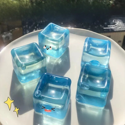 Slow Rebound Ice Cubes Squishy Squeeze Toy - Stress Relief Sensory Fidget for Kids Adults, ADHD Autism Soft Squeeze Toys