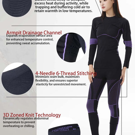 Womens Thermal Underwear Sets Womens Long Johns Underwear Thermal Wear for Women Thermal Set Winter