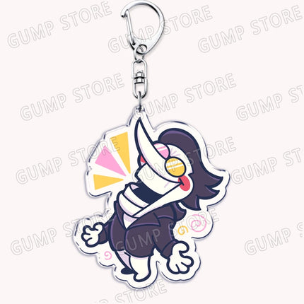 Cute Game Deltarune Keychains for Accessories Ralsei Kris Susie Spamton Undertale Angel Jewelry Keyrings Fans Gaming Gamer Gifts