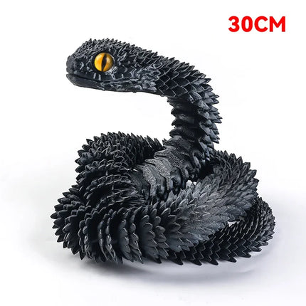 3D Printed Snake Rotatable Joints Snake Figurines Home Office Desktop Crafts Ornament Creative Home Garden Landscape Kids Gift