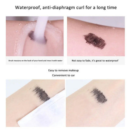 Black Brown Mascara Slim Brush Head Long Curled Eyelash Lift Cream Not Easy To Smudge Lashes Lengthening Pigment Big Eyes Makeup