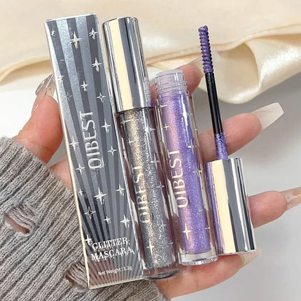 Diamond Silver Mascara Shiny Galaxy Sequins Sweat Proof Glitter Eyelashes Quick Dry Lasting Curling Thick Mascara Shimmer Makeup