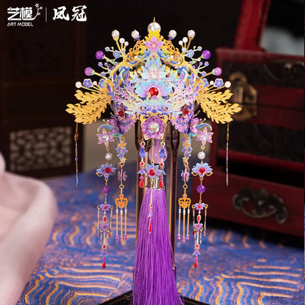 MMZ MODEL Chinese style 3D Metal Puzzle  Phoenix Crown  Gift for girlfriend, creative gift for car decoration