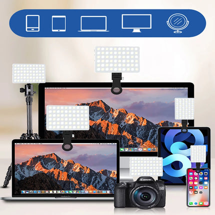 LED Mobile Phone Fill Light USB Type-C Dual Port Charging Universal Fill Lamp For Makeup Live Streaming Selfie Video Conference