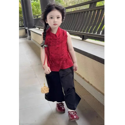Summer Girl's Suit Cosplay Performance Costumes Ethnic Style Chinese Sets Children's Clothing Kids' Clothes Hanfu Fashion Casual