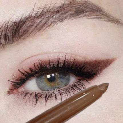 Waterproof Eyeliner Pen Brown Lying Silkworm Pen Soft Easy Wear Quick Dry Smooth Eye Liner Long Last Lower Eyelash Pen Makeup