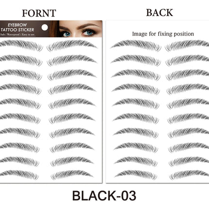 6D Eyebrows Sticker Water Transfer Hair-like Eye Brow Tattoo Stickers Long Lasting False Eyebrow Enhancers Eye Brow Cosmetics