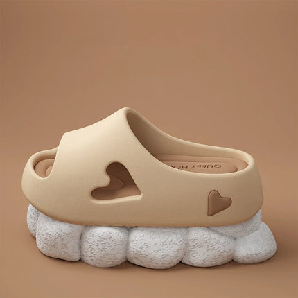 2025 Fashion Women's Slippers Sandals Beach Slides Solid Color Non-slip Thick Shower Shoes for Summer Home Outside