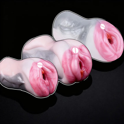 SMMQ Dolphin Masturbator Soft Silicone Dual Channel Onahole Realistic Vaginal Pocket Pussy Stroker Sex Toy For Adult Men