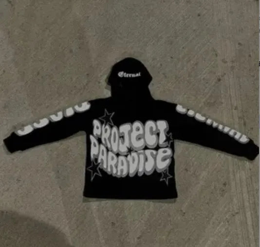 Y2K Streetwear Hoodie Sweatshirt Funny Star Letter Graphic Hoodie Harajuku Anime Hooded Pullover Hip Hop Hipster Women Men emo