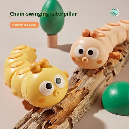 1pcs Cartoon Clockwork Cute and Fun Chained Caterpillar Toys for kids Crawling toy,Toy Children's gift,early education toys