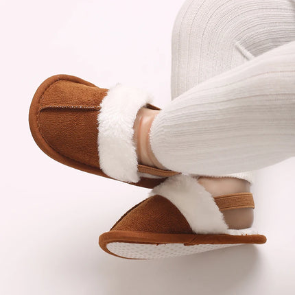 Newborn to 18 Months Children's Woolen Cotton Slippers Soft Soled Warm Baby Casual Shoes Cozy Footwear for Infants
