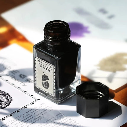 MAJOHN 18/50ml Fountain Pen Ink Cartridge Refill Various Color Glass Bottled Fountain Pen Ink Stationery Office School Supplies