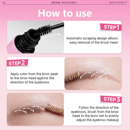 ROCK SWEET Velvet Mist Eyebrow Dye Cream Quick-drying Waterproof Natural Non-smudge Easy-to-color Eyebrow Tint For Beginner