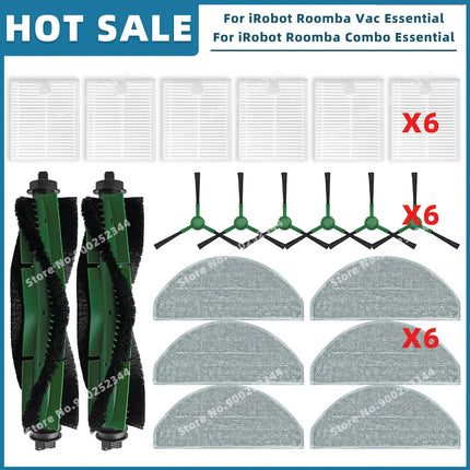 Compatible For iRobot Roomba Combo Essential / Vac Essential / 2 Essential Parts Accessories Main Side Brush Filter Mop Cloth