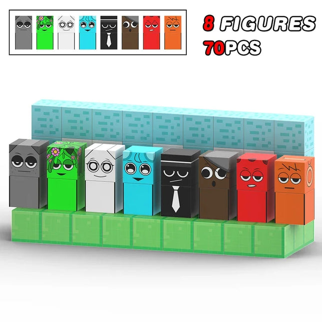 Sprunki Figures Magnetic Blocks Set Build Mine Magnet World Frozen Edition Sensory Toys Princess Castle Birthday Gifts for Kid