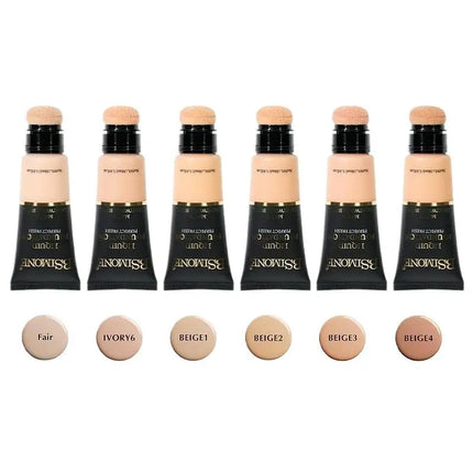 BSIMONE Coverage Foundation Long-Lasting Oil Control Waterproof Liquid Foundation Matte Finish Concealer With Sponge Brush Head