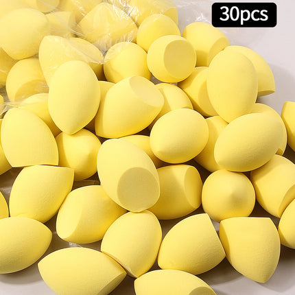 30pcs Powder Blending Makeup Sponge Beauty Egg Set  For Liquid Cream And Powder, Multicolor Without Latex Suitable For All