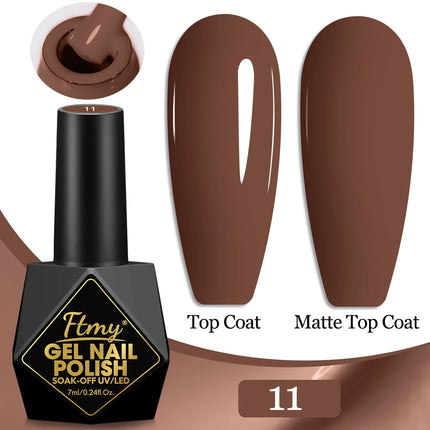 7ml Color Gel Polish Set Popular Series Nail Polish Smooth Texture Colorful Manicure UV LED Soak Off Nail Art Semi Permanent Shi
