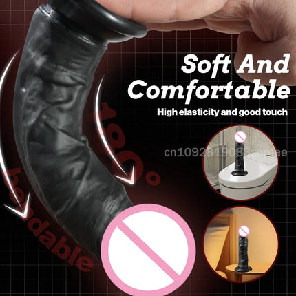 Realistic Dildo for Women Silicone Beginner G-spot Anal Stimulation Dildo with Strong Suction Cup for Adult Sex Toy Masturbator