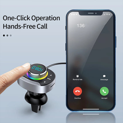 New T86 Car Bluetooth-compatible 5.0 FM Transmitter MP3 Music Player PD 30W QC3.0 Fast Charger Wireless Handsfree Audio Receiver