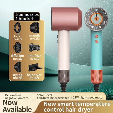 HD16 High Power Negative Ion Hair Dryer with High Speed and No Blades  Silent and Quick Drying Portable Suitable for Home