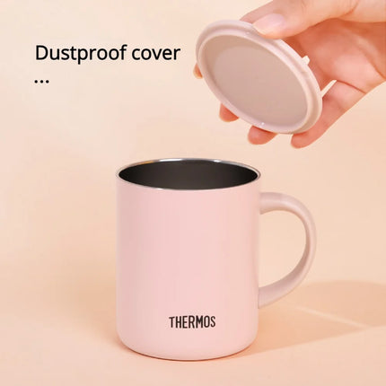 THERMOS Mug 450ml Handle Mug, Keep Cold & Keep Hot Stainless Steel Thermos, Leakproof Coffee Mug & Milk Cup for Office,BPA Free