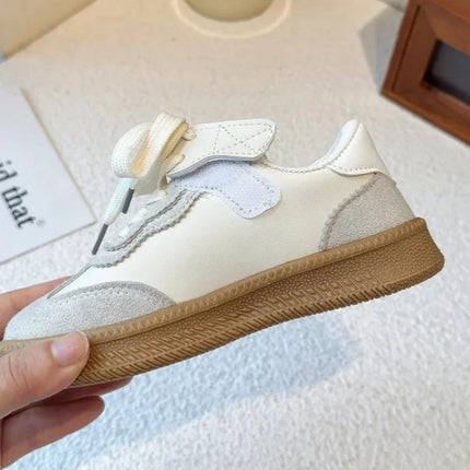 PU Leather Sport Shoes For Children Korean Style Teenager Kid's Sneakers Waterproof Outdoor Girl's Tennis Footwear Casual Shoes