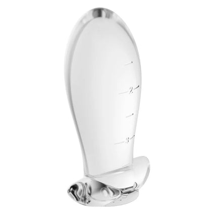 Large Crystal Clear Silicone Dragon Egg Anal Plug with Size Markings Soft Flexible Prostate Massager for Men And Women