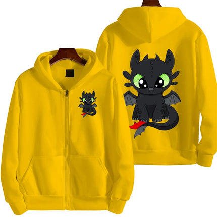 Toothless Cartoon Anime Men Zipper Hoodie Spring Autumn Women Sweatshirt 2026 New Fashion Couple Jackets Clothes Tops